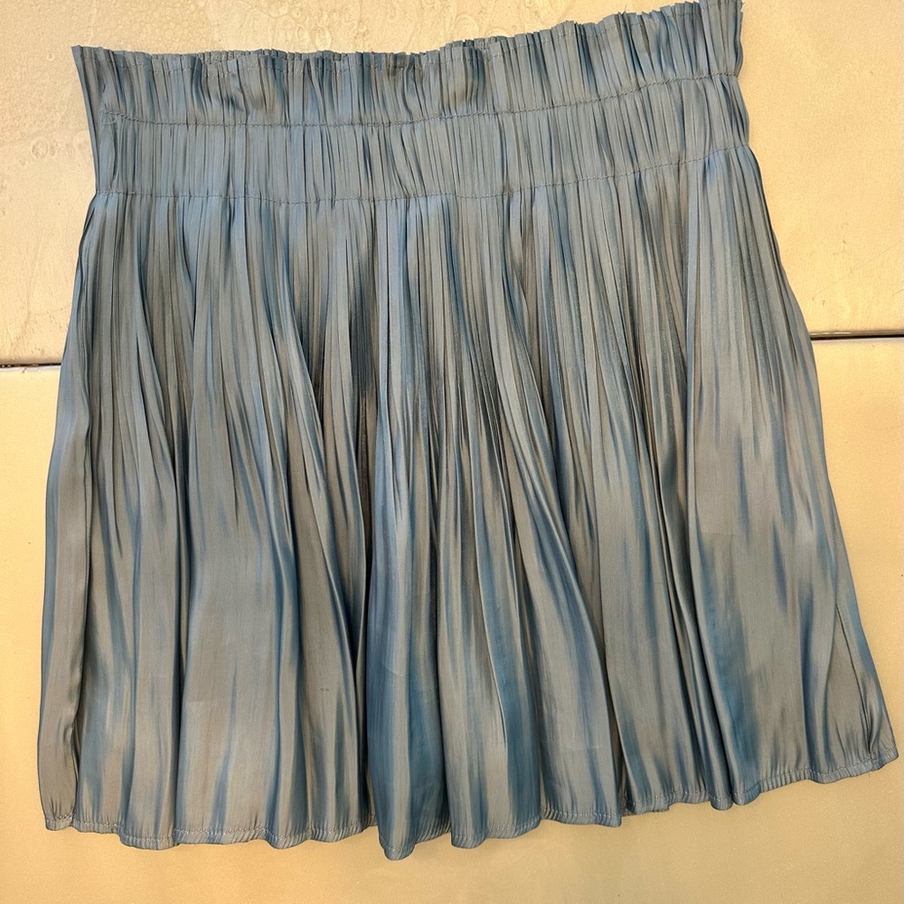 Glam Shimmering Blue Mini Skirt